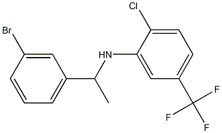 N-[1-(3-bromophenyl)ethyl]-2-chloro-5-(trifluoromethyl)aniline Struktur