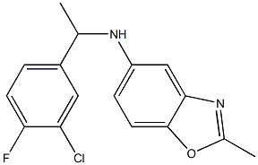 N-[1-(3-chloro-4-fluorophenyl)ethyl]-2-methyl-1,3-benzoxazol-5-amine Struktur