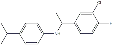 N-[1-(3-chloro-4-fluorophenyl)ethyl]-4-(propan-2-yl)aniline Struktur