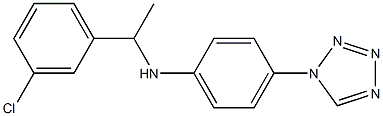 N-[1-(3-chlorophenyl)ethyl]-4-(1H-1,2,3,4-tetrazol-1-yl)aniline Struktur