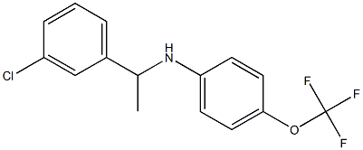 N-[1-(3-chlorophenyl)ethyl]-4-(trifluoromethoxy)aniline Struktur