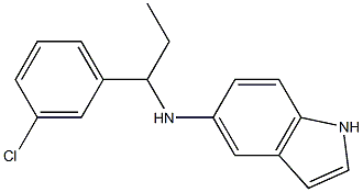 N-[1-(3-chlorophenyl)propyl]-1H-indol-5-amine Struktur