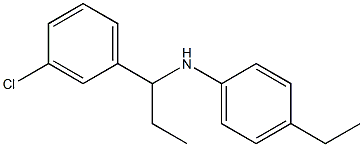 N-[1-(3-chlorophenyl)propyl]-4-ethylaniline Struktur