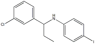 N-[1-(3-chlorophenyl)propyl]-4-iodoaniline Struktur