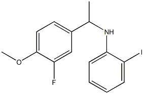 N-[1-(3-fluoro-4-methoxyphenyl)ethyl]-2-iodoaniline Struktur