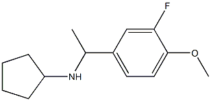 N-[1-(3-fluoro-4-methoxyphenyl)ethyl]cyclopentanamine Struktur