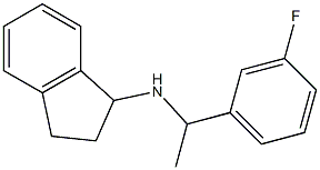 N-[1-(3-fluorophenyl)ethyl]-2,3-dihydro-1H-inden-1-amine Struktur