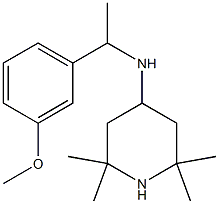 N-[1-(3-methoxyphenyl)ethyl]-2,2,6,6-tetramethylpiperidin-4-amine Struktur