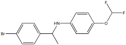 N-[1-(4-bromophenyl)ethyl]-4-(difluoromethoxy)aniline Struktur