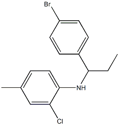 N-[1-(4-bromophenyl)propyl]-2-chloro-4-methylaniline Struktur