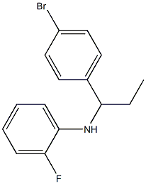 N-[1-(4-bromophenyl)propyl]-2-fluoroaniline Struktur