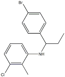 N-[1-(4-bromophenyl)propyl]-3-chloro-2-methylaniline Struktur