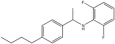 N-[1-(4-butylphenyl)ethyl]-2,6-difluoroaniline Struktur