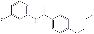 N-[1-(4-butylphenyl)ethyl]-3-chloroaniline Struktur