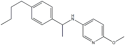 N-[1-(4-butylphenyl)ethyl]-6-methoxypyridin-3-amine Struktur