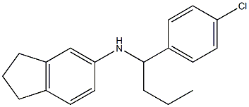 N-[1-(4-chlorophenyl)butyl]-2,3-dihydro-1H-inden-5-amine Struktur