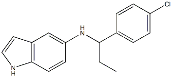 N-[1-(4-chlorophenyl)propyl]-1H-indol-5-amine Struktur