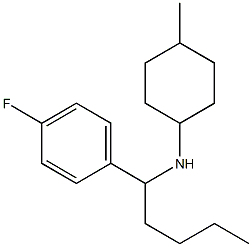 N-[1-(4-fluorophenyl)pentyl]-4-methylcyclohexan-1-amine Struktur