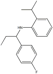 N-[1-(4-fluorophenyl)propyl]-2-(propan-2-yl)aniline Struktur