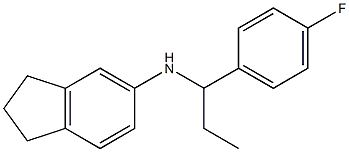 N-[1-(4-fluorophenyl)propyl]-2,3-dihydro-1H-inden-5-amine Struktur