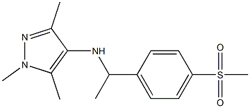 N-[1-(4-methanesulfonylphenyl)ethyl]-1,3,5-trimethyl-1H-pyrazol-4-amine Struktur