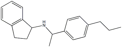 N-[1-(4-propylphenyl)ethyl]-2,3-dihydro-1H-inden-1-amine Struktur