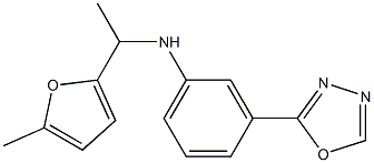 N-[1-(5-methylfuran-2-yl)ethyl]-3-(1,3,4-oxadiazol-2-yl)aniline Struktur