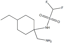 N-[1-(aminomethyl)-4-ethylcyclohexyl]difluoromethanesulfonamide Struktur