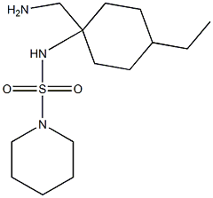 N-[1-(aminomethyl)-4-ethylcyclohexyl]piperidine-1-sulfonamide Struktur