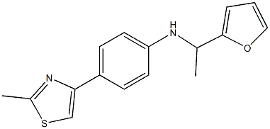 N-[1-(furan-2-yl)ethyl]-4-(2-methyl-1,3-thiazol-4-yl)aniline Struktur