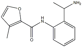 N-[2-(1-aminoethyl)phenyl]-3-methyl-2-furamide Struktur