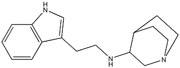 N-[2-(1H-indol-3-yl)ethyl]-1-azabicyclo[2.2.2]octan-3-amine Struktur