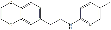 N-[2-(2,3-dihydro-1,4-benzodioxin-6-yl)ethyl]-5-methylpyridin-2-amine Struktur