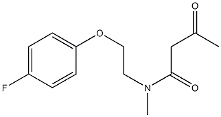 N-[2-(4-fluorophenoxy)ethyl]-N-methyl-3-oxobutanamide Struktur