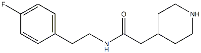 N-[2-(4-fluorophenyl)ethyl]-2-piperidin-4-ylacetamide Struktur