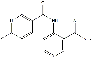 N-[2-(aminocarbonothioyl)phenyl]-6-methylnicotinamide Struktur