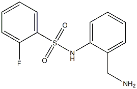 N-[2-(aminomethyl)phenyl]-2-fluorobenzenesulfonamide Struktur