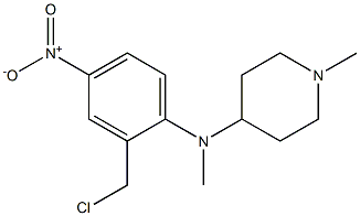 N-[2-(chloromethyl)-4-nitrophenyl]-N,1-dimethylpiperidin-4-amine Struktur