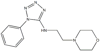 N-[2-(morpholin-4-yl)ethyl]-1-phenyl-1H-1,2,3,4-tetrazol-5-amine Struktur