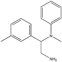 N-[2-amino-1-(3-methylphenyl)ethyl]-N-methyl-N-phenylamine Struktur