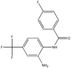 N-[2-amino-4-(trifluoromethyl)phenyl]-4-fluorobenzamide Struktur