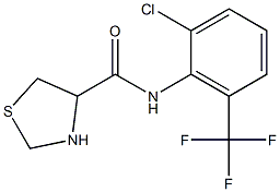 N-[2-chloro-6-(trifluoromethyl)phenyl]-1,3-thiazolidine-4-carboxamide Struktur