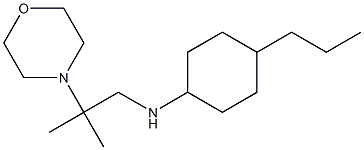 N-[2-methyl-2-(morpholin-4-yl)propyl]-4-propylcyclohexan-1-amine Struktur