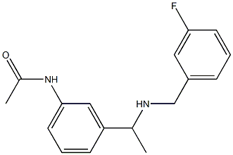 N-[3-(1-{[(3-fluorophenyl)methyl]amino}ethyl)phenyl]acetamide Struktur