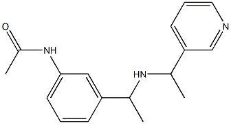 N-[3-(1-{[1-(pyridin-3-yl)ethyl]amino}ethyl)phenyl]acetamide Struktur