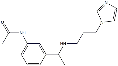 N-[3-(1-{[3-(1H-imidazol-1-yl)propyl]amino}ethyl)phenyl]acetamide Struktur