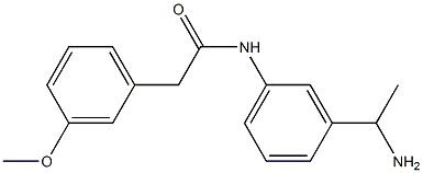 N-[3-(1-aminoethyl)phenyl]-2-(3-methoxyphenyl)acetamide Struktur