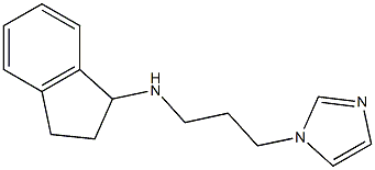 N-[3-(1H-imidazol-1-yl)propyl]-2,3-dihydro-1H-inden-1-amine Struktur