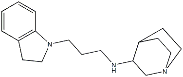 N-[3-(2,3-dihydro-1H-indol-1-yl)propyl]-1-azabicyclo[2.2.2]octan-3-amine Struktur