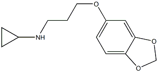 N-[3-(2H-1,3-benzodioxol-5-yloxy)propyl]cyclopropanamine Struktur